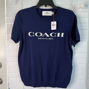 Coach Midnight Navy Logo Sweater